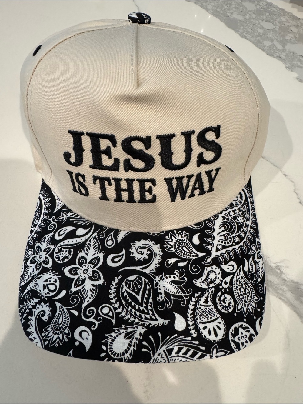 NWT Zenana Beige and Black Woman’s Jesus Is The Way Cap
